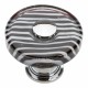 Atlas 3224-CH Zebra Glass Round Cabinet Knob, Polished Chrome, 1-1/2"