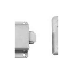 Ives RL38 Roller Latch Surface Mount, Satin Stainless Steel