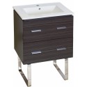 American Imaginations AI-726 Plywood-Melamine Vanity Set In Dawn Grey