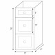 American Imaginations AI-18482 Birch Wood-Veneer Vanity Set In Coffee