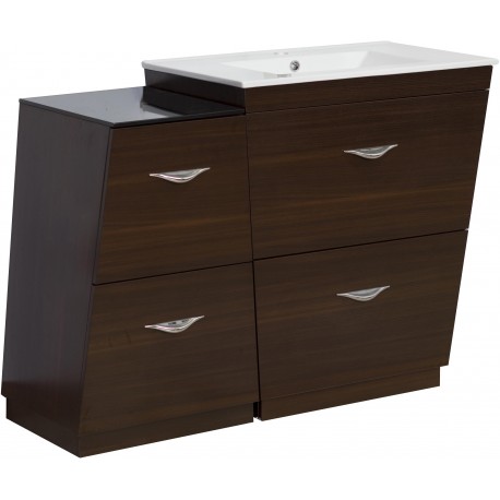 American Imaginations AI-1257 Plywood-Melamine Vanity Set In Wenge