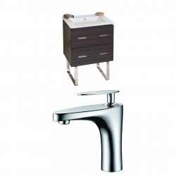 American Imaginations AI-8373 Plywood-Melamine Vanity Set In Dawn Grey With Single Hole CUPC Faucet
