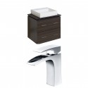 American Imaginations AI-8403 Plywood-Melamine Vanity Set In Dawn Grey With Single Hole CUPC Faucet