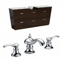American Imaginations AI-9107 Plywood-Melamine Vanity Set In Wenge With 8-in. o.c. CUPC Faucet