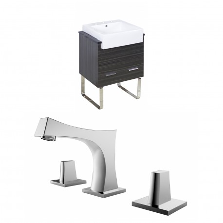 American Imaginations AI-10303 Plywood-Melamine Vanity Set In Dawn Grey With 8-in. o.c. CUPC Faucet