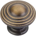 Jeffrey Alexander 137 Bremen 2 Cabinet Stacked Knob, Diameter-1 1/4"