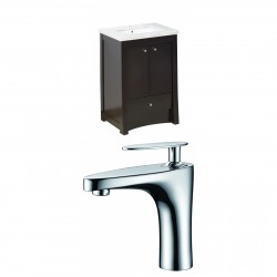 American Imaginations AI-10683 Birch Wood-Veneer Vanity Set In Distressed Antique Walnut With Single Hole CUPC Faucet