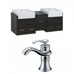 American Imaginations AI-17394 Plywood-Melamine Vanity Set In Dawn Grey With Single Hole CUPC Faucet