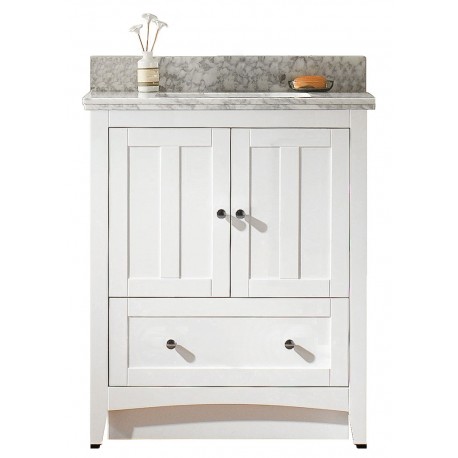 American Imaginations AI-17563 Plywood-Veneer Vanity Set In White