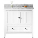 American Imaginations AI-17621 Plywood-Veneer Vanity Set In White