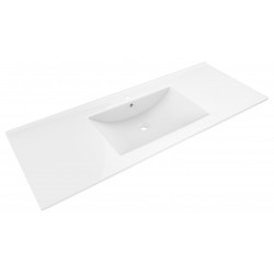 American Imaginations AI-122 48-in. W x 18.5-in. D Ceramic Top In White Color For Single Hole Faucet