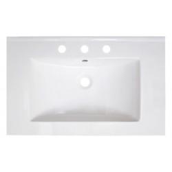 American Imaginations AI-1183 30-in. W x 18.5-in. D Ceramic Top In White Color For 8-in. o.c. Faucet
