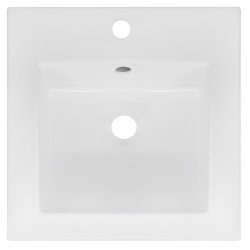 American Imaginations AI-1310 16.5-in. W x 16.5-in. D Ceramic Top In White Color For Single Hole Faucet
