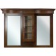 American Imaginations AI-48 62-in. W x 45.25-in. H Traditional Birch Wood-Veneer Wood Mirror In Antique Cherry