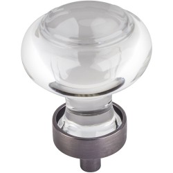 Jeffrey Alexander G120 Harlow Button Glass Cabinet Knob