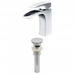 American Imaginations AI-2025 Single Hole CUPC Approved Brass Faucet Set In Chrome Color With Drain
