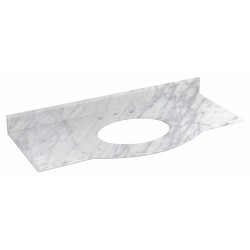 American Imaginations AI-198 49.5-in. W x 22-in. D Marble Top In Bianca Carara Color For 8-in. o.c. Faucet