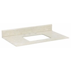American Imaginations AI-301 36-in. W x 19.5-in. D Marble Top In Beige Color For 8-in. o.c. Faucet