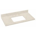 American Imaginations AI-678 36-in. W x 18.25-in. D Marble Top In Beige Color For 8-in. o.c. Faucet