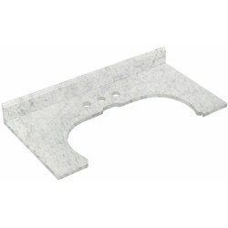 American Imaginations AI-1324 33-in. W x 16.5-in. D Marble Top In Bianca Carara Color For 4-in. o.c. Faucet