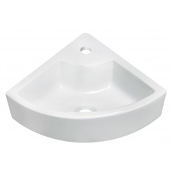 American Imaginations AI-696 26.25-in. W x 18.5-in. D Wall Mount Unique Vessel In White Color For Single Hole Faucet