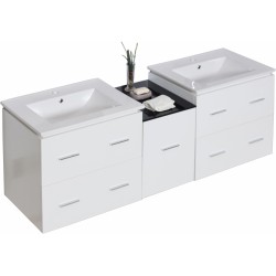 American Imaginations AI-743 Plywood-Veneer Vanity Set In White
