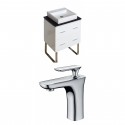 American Imaginations AI-8423 Plywood-Veneer Vanity Set In White With Single Hole CUPC Faucet