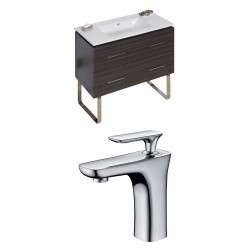 American Imaginations AI-8437 Plywood-Melamine Vanity Set In Dawn Grey With Single Hole CUPC Faucet