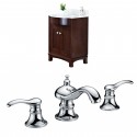 American Imaginations AI-8764 Birch Wood-Veneer Vanity Set In Coffee With 8-in. o.c. CUPC Faucet