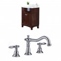 American Imaginations AI-8768 Birch Wood-Veneer Vanity Set In Coffee With 8-in. o.c. CUPC Faucet