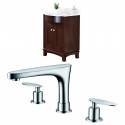 American Imaginations AI-8772 Birch Wood-Veneer Vanity Set In Coffee With 8-in. o.c. CUPC Faucet