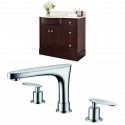 American Imaginations AI-8870 Birch Wood-Veneer Vanity Set In Coffee With 8-in. o.c. CUPC Faucet