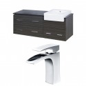American Imaginations AI-10650 Plywood-Melamine Vanity Set In Dawn Grey With Single Hole CUPC Faucet