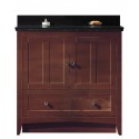 American Imaginations AI-17582 Plywood-Veneer Vanity Set In Walnut