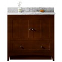 American Imaginations AI-17588 Plywood-Veneer Vanity Set In Walnut