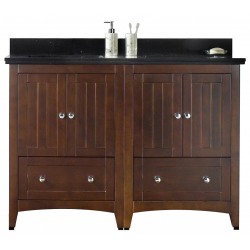 American Imaginations AI-17766 Plywood-Veneer Vanity Set In Walnut