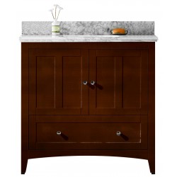 American imaginations AI-17602 Plywood-Veneer Vanity Set In Walnut
