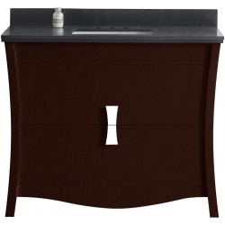 American imaginations AI-18257 Birch Wood-Veneer Vanity Set In Coffee