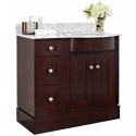 American imaginations AI-18392 Birch Wood-Veneer Vanity Set In Coffee