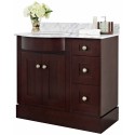 American imaginations AI-18428 Birch Wood-Veneer Vanity Set In Coffee