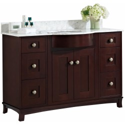 American imaginations AI-18458 Birch Wood-Veneer Vanity Set In Coffee