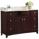 American imaginations AI-18466 Birch Wood-Veneer Vanity Set In Coffee