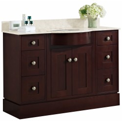 American imaginations AI-18471 Birch Wood-Veneer Vanity Set In Coffee