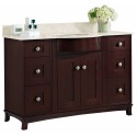 American imaginations AI-18476 Birch Wood-Veneer Vanity Set In Coffee