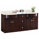 American imaginations AI-18508 Birch Wood-Veneer Vanity Set In Coffee