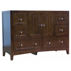 American imaginations AI-17471 46.5-in. W x 18-in. D Modern Plywood-Veneer Vanity Base Only In Walnut