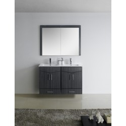 American imaginations AI-18131 46-in. W x 18-in. D Modern Wall Mount Plywood-Melamine Vanity Base Only In Dawn Grey