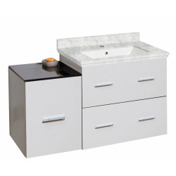 American imaginations AI-18393 37.25-in. W x 18-in. D Modern Wall Mount Plywood-Melamine Vanity Base Only In White