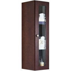 American imaginations AI-337 11.75-in. W x 47.75-in. H Transitional Birch Wood-Veneer Wall Curio In Coffee