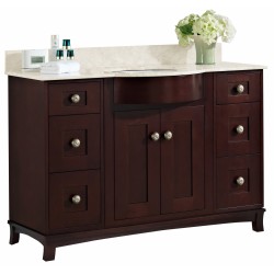 American imaginations AI-18523 Transitional Birch Wood-Veneer Vanity Base Set Only In Coffee